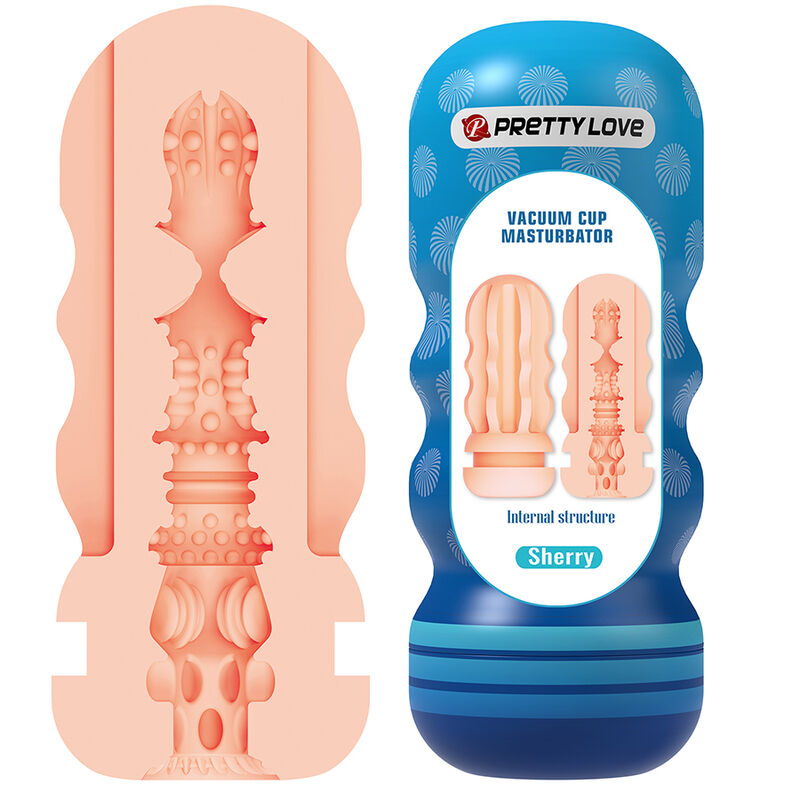 PRETTY LOVE - Sherry Vagina-masturbator med sugekopp & innvendige teksturer