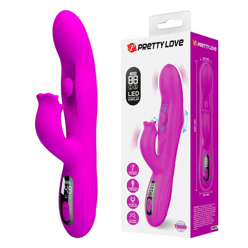 PRETTY LOVE - Yalanda Oscillerende rabbitvibrator med LED