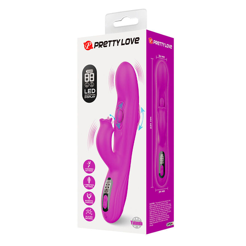 PRETTY LOVE - Yalanda Oscillerende rabbitvibrator med LED