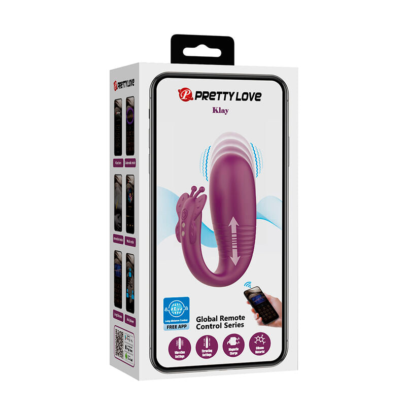 PRETTY LOVE - Klay Støtende egg-vibrator med app-styring