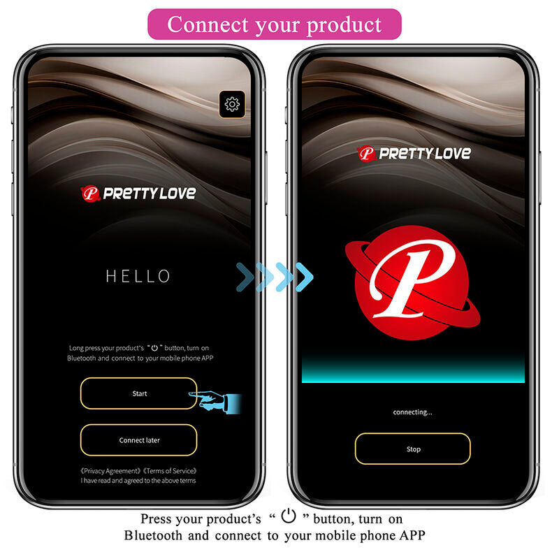 PRETTY LOVE - Klay Støtende egg-vibrator med app-styring