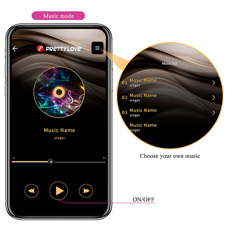 PRETTY LOVE - Klay Støtende egg-vibrator med app-styring