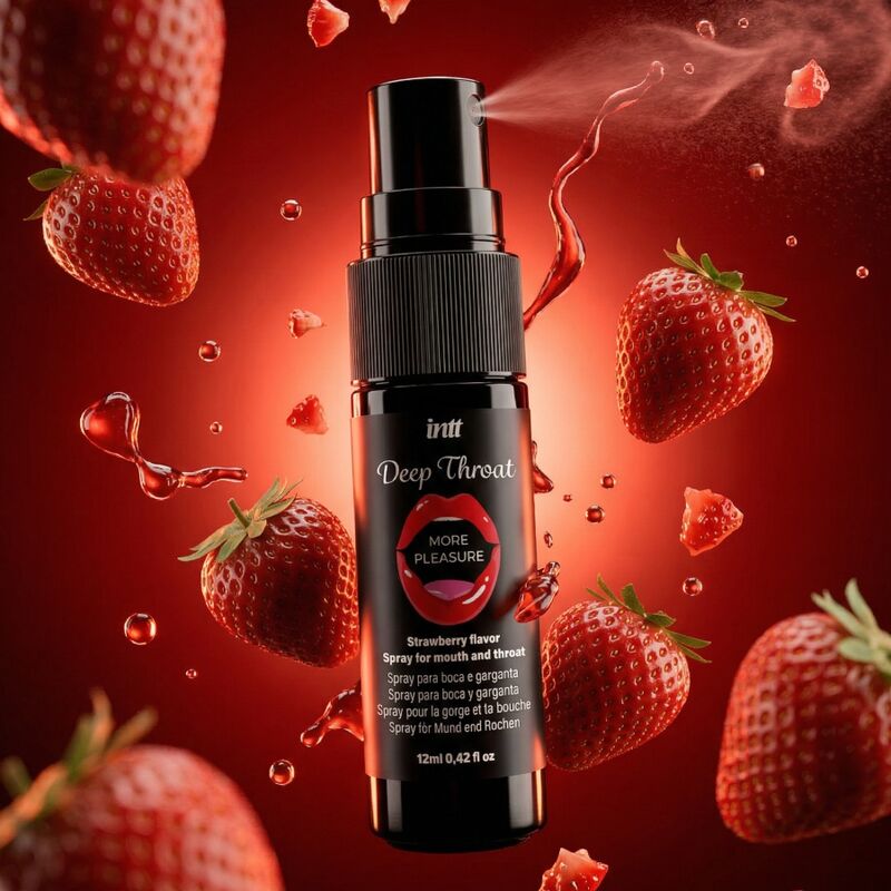 INTT - Deep Throat Oralsex-spray Jordbær 12 ml
