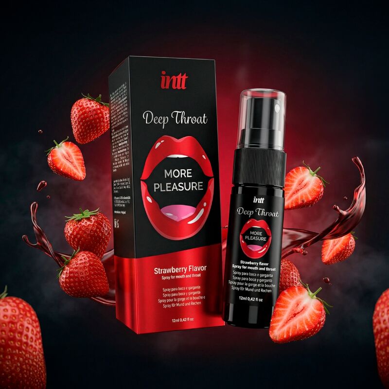 INTT - Deep Throat Oralsex-spray Jordbær 12 ml