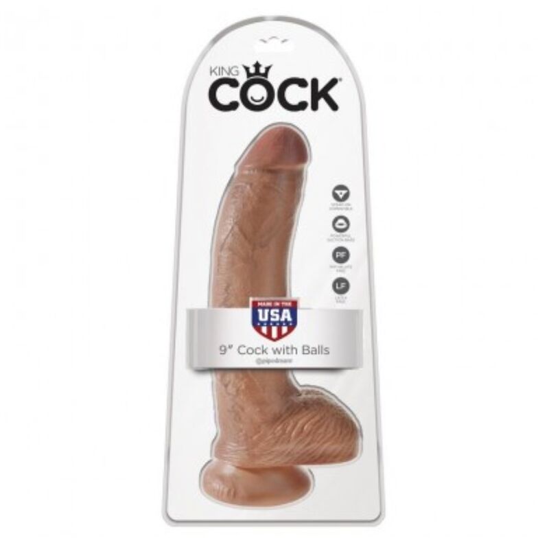 KING COCK - Realistisk dildo med baller 22,8 cm