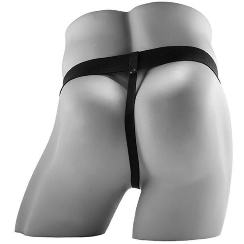 FETISH FANTASY SERIES - Realistisk Vibrerende Hul Strap-on med Pung 17,8 cm