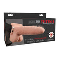 FETISH FANTASY SERIES - Realistisk Vibrerende Hul Strap-on med Pung 17,8 cm