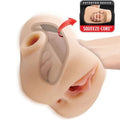 PDX PLUS - Double Pounder Vibrerende Squeeze-masturbator Lys 20,5 cm