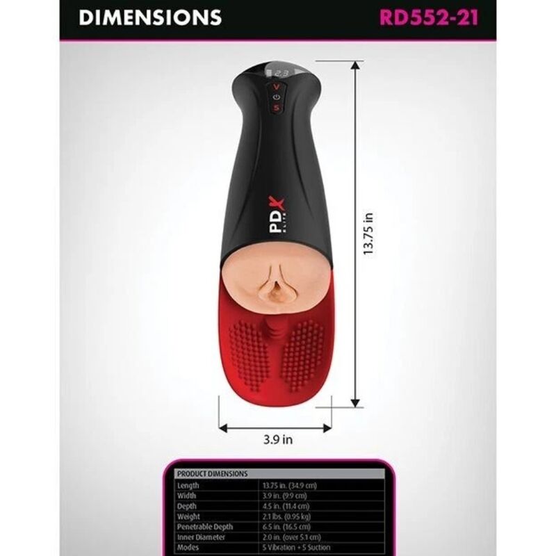 PDX ELITE - Fuck-O-Matic Pro XL Automatisk Masturbator 42 cm