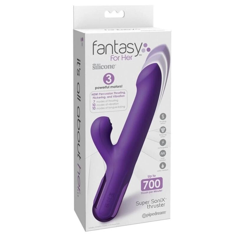FANTASY FOR HER - Super Sonix Thruster Rabbitvibrator Lilla 22 cm