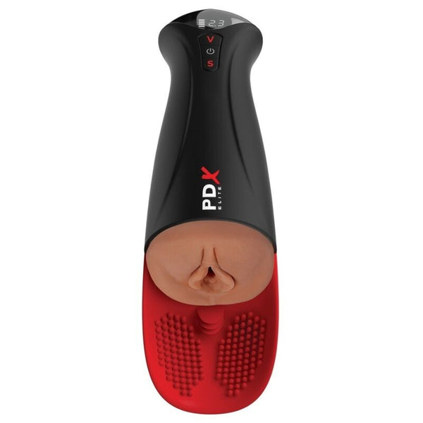 PDX ELITE - Fap-O-Matic Pro XL Automatisk Vibrerende Masturbator Brun 34,9 cm
