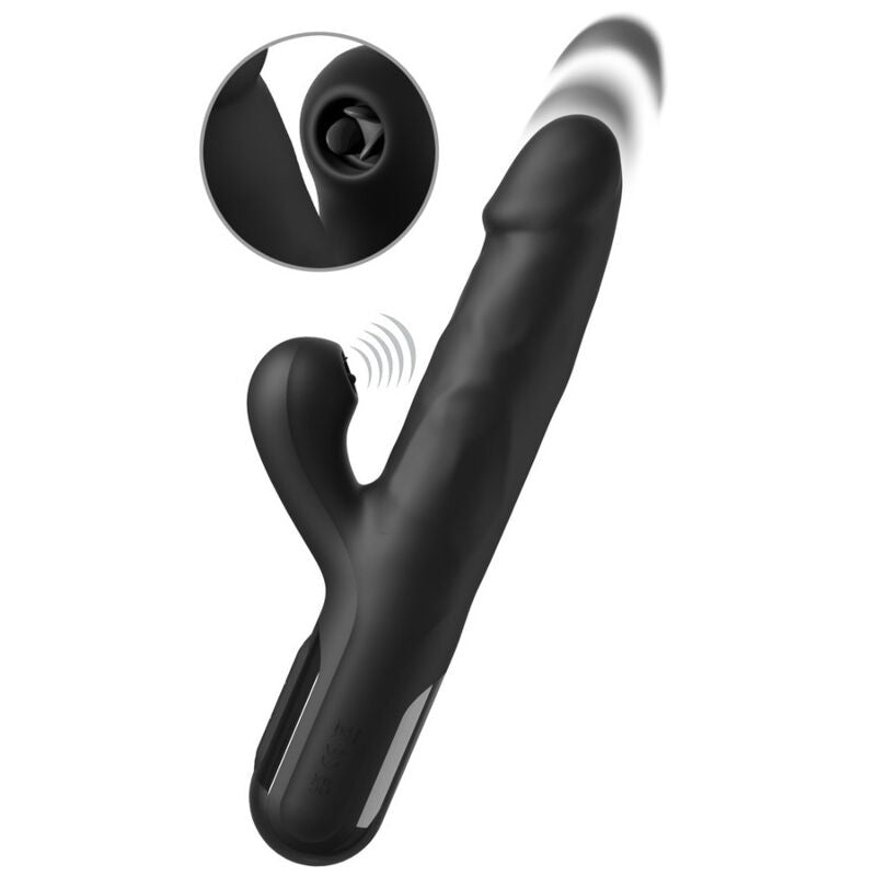 FETISH FANTASY SERIES - Sonix Silikon Thruster Rabbitvibrator Sort 23 cm