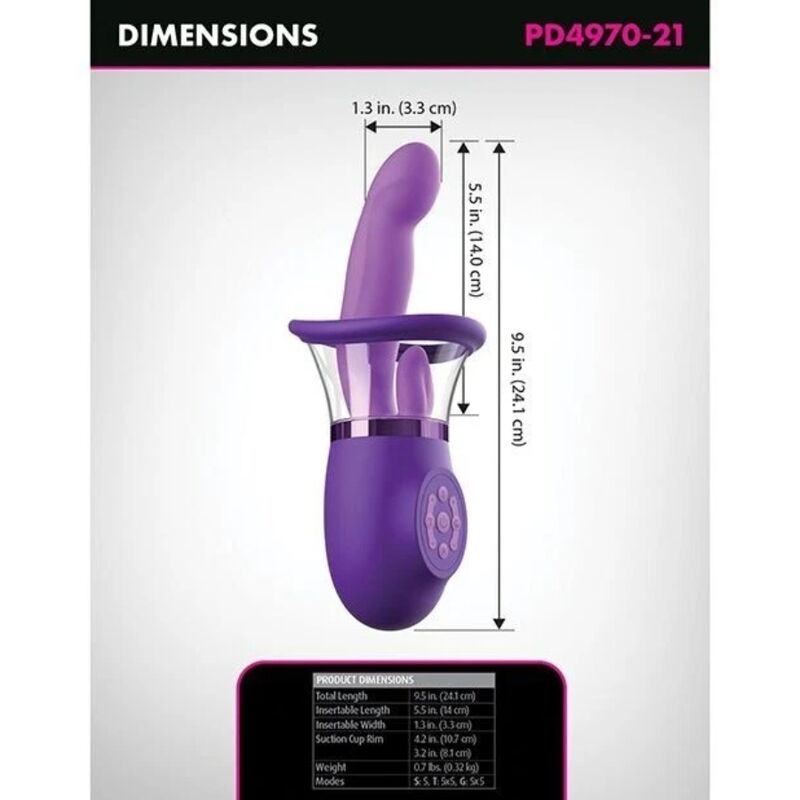 FANTASY FOR HER - Ultimate Pleasure Pro Plus Rabbitvibrator Lilla 20,3 cm