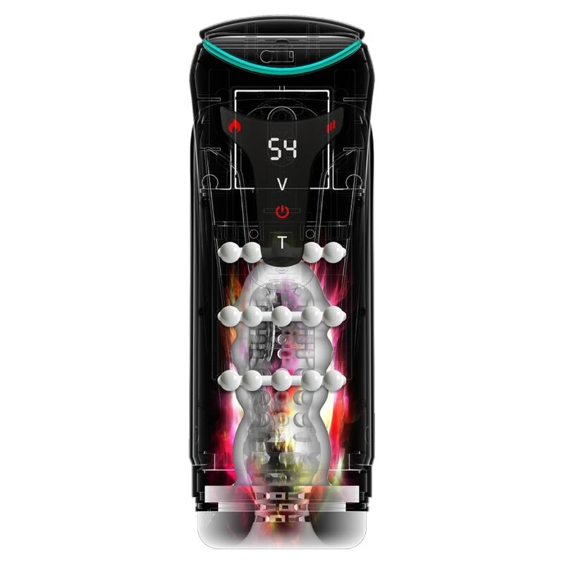 PDX ELITE - Moto-Bator Pro Automatisk Støtende Masturbator med Varme 26,5 cm