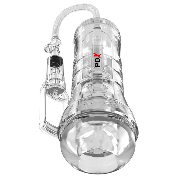 PDX ELITE - Viewtube Vac XXL Transparent Masturbator med Sugepumpe 27,3 cm