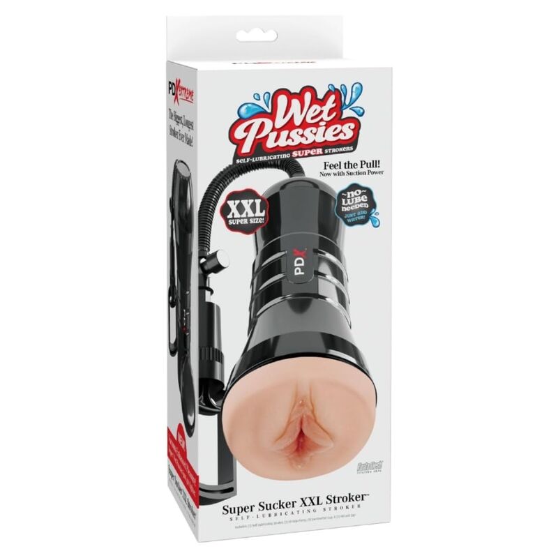 PDX EXTREME - Wet Pussies Super Sucker XXL Vagina-masturbator med Sug 27,3 cm