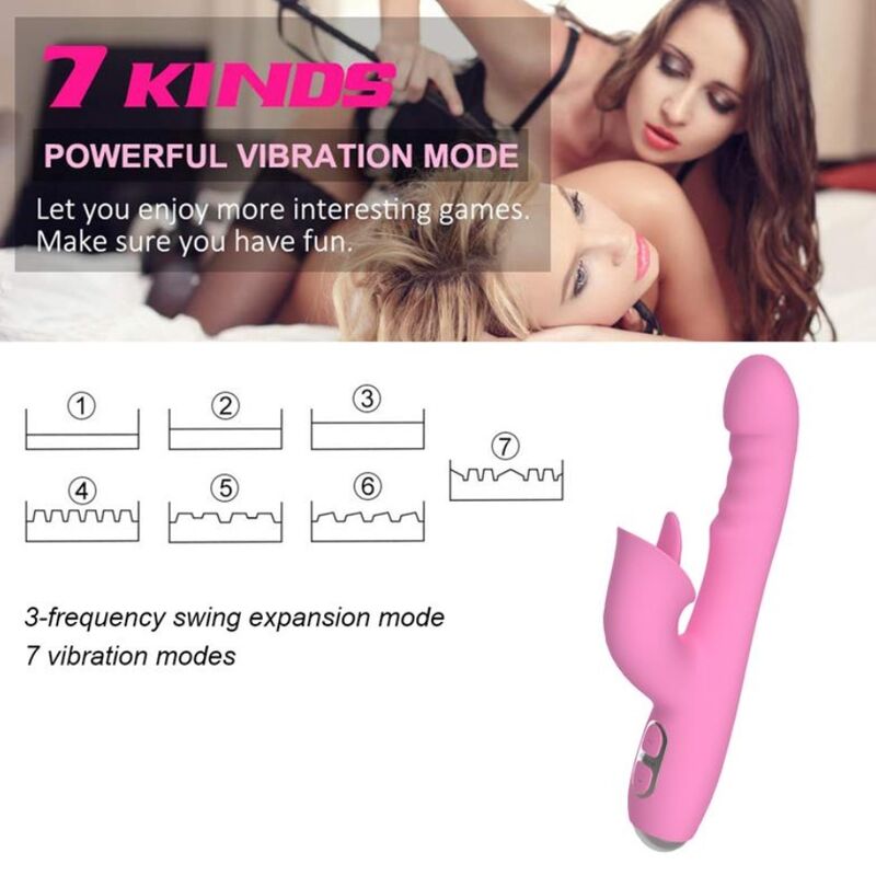 NALONE - T-May Rabbitvibrator med støt & svingbevegelse