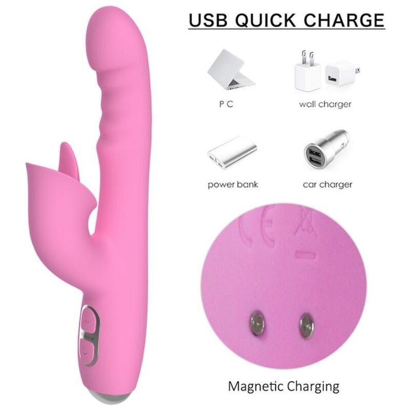 NALONE - T-May Rabbitvibrator med støt & svingbevegelse