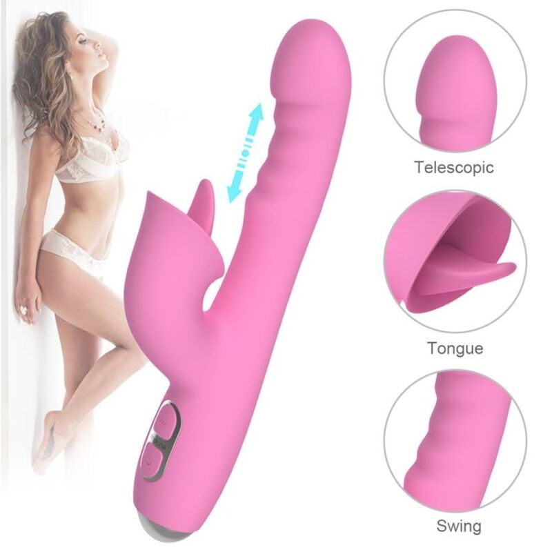 NALONE - T-May Rabbitvibrator med støt & svingbevegelse