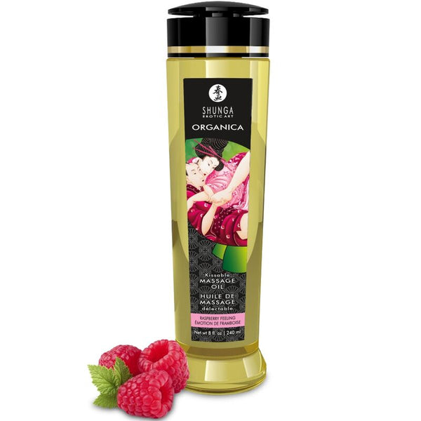 SHUNGA - Økologisk massasjeolje Bringebær 240 ml