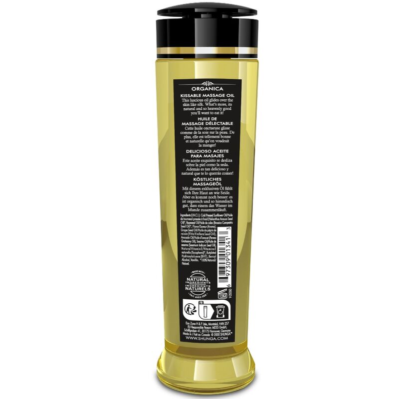 SHUNGA - Økologisk massasjeolje Bringebær 240 ml