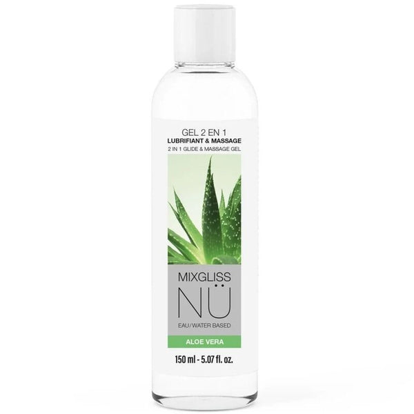 MIXGLISS - NÜ 2-i-1 Vannbasert glidemiddel & massasjegel Nuru Aloe Vera 150 ml