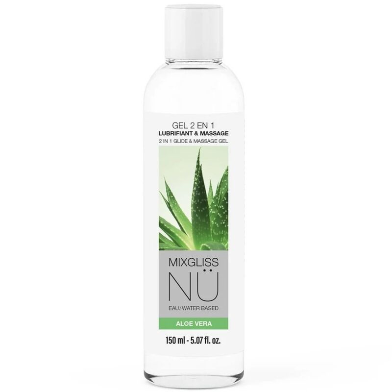 MIXGLISS - NÜ 2-i-1 Vannbasert glidemiddel & massasjegel Nuru Aloe Vera 150 ml