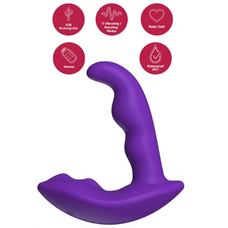 SHE.EO - Roterende vibrerende analstimulator med fjernkontroll