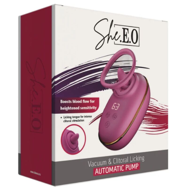 SHE.EO - Automatisk klitorispumpe med slikke-effekt