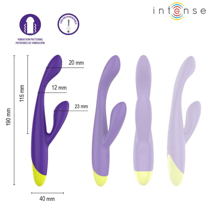 INTENSE - Paolo Oppladbar rabbitvibrator for G-punkt & klitoris