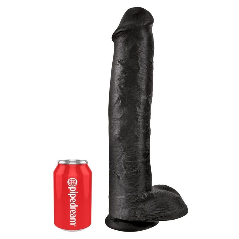 KING COCK - Realistisk dildo med baller 38 cm
