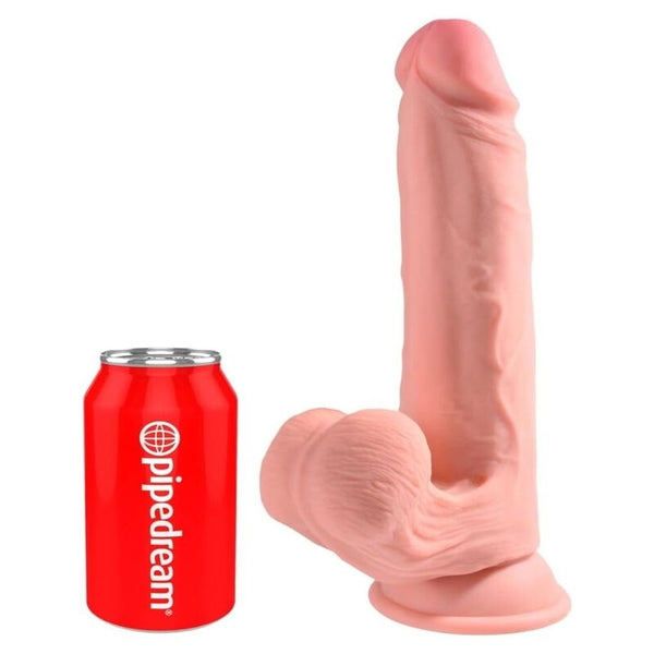 KING COCK PLUS - Triple Density Realistisk dildo med svingende baller 23 cm