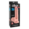 KING COCK PLUS - Triple Density Realistisk dildo med svingende baller 23 cm