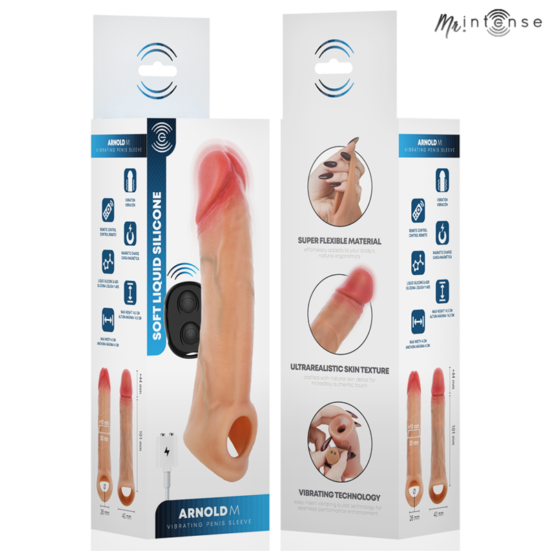 Mr Intense - Arnold M vibrerende penissleeve med fjernkontroll 14,5 cm