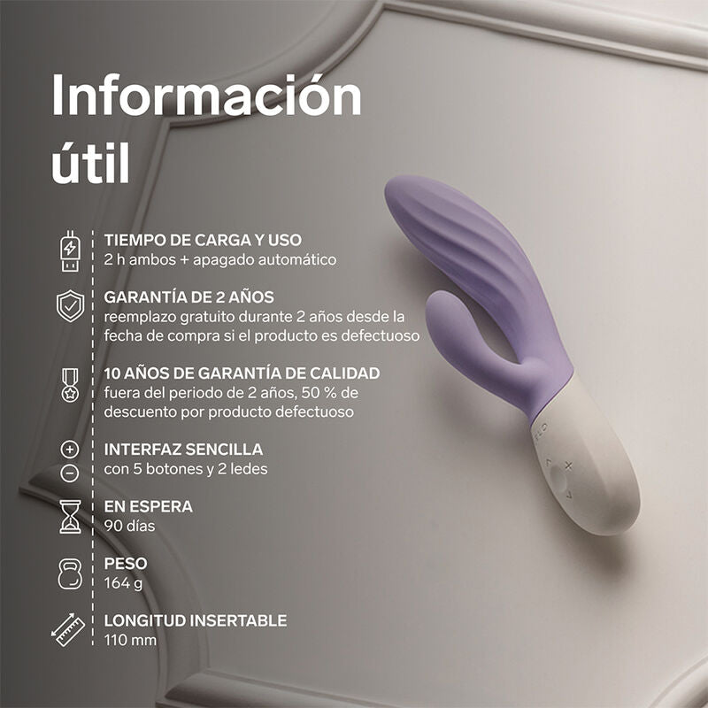 LELO - Ina Twist Rabbitvibrator for G-punkt & klitoris Lavendel