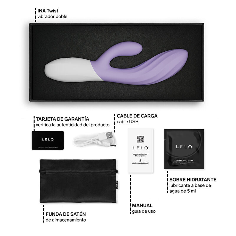 LELO - Ina Twist Rabbitvibrator for G-punkt & klitoris Lavendel