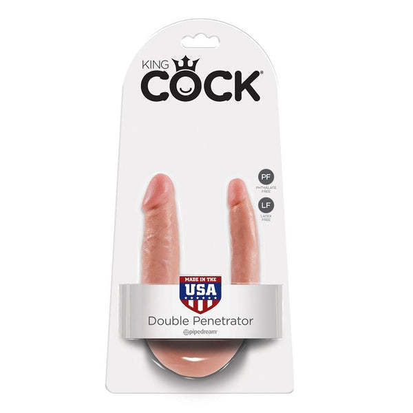 KING COCK - Double Trouble U-formet Liten Hud 12,7 cm