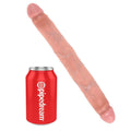 KING COCK - Slim Dobbeldildo Hud 30 cm