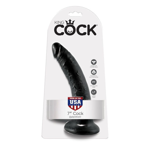 KING COCK - Realistisk Dildo Sort 17,8 cm