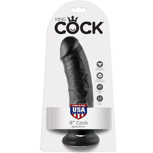 KING COCK - Realistisk dildo Sort 20 cm