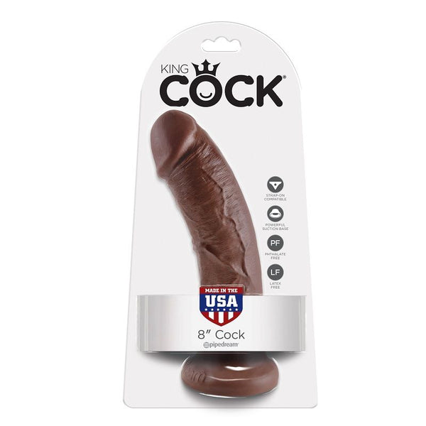KING COCK - Realistisk Dildo Brun 20,3 cm