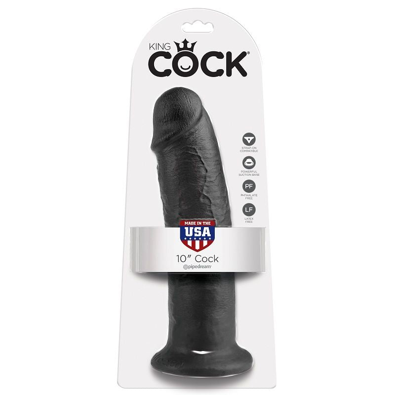 KING COCK - Realistisk Dildo Sort 25 cm
