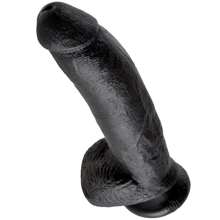 KING COCK - Realistisk dildo med pung Sort 23 cm