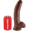 KING COCK - Realistisk Dildo med Baller Brun 22,9 cm