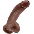 KING COCK - Realistisk Dildo med Baller Brun 22,9 cm