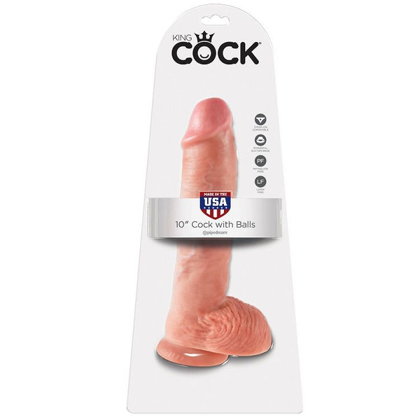KING COCK - Realistisk Dildo med Baller Hud 26,5 cm