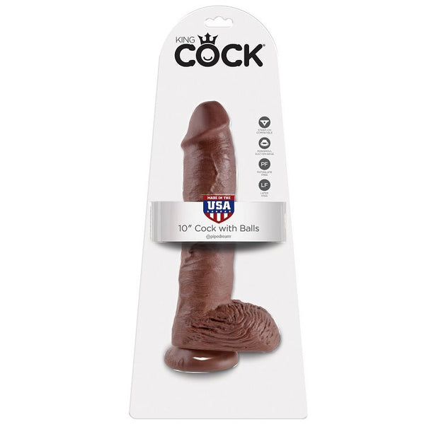 KING COCK - Realistisk Dildo med Baller 25,4 cm