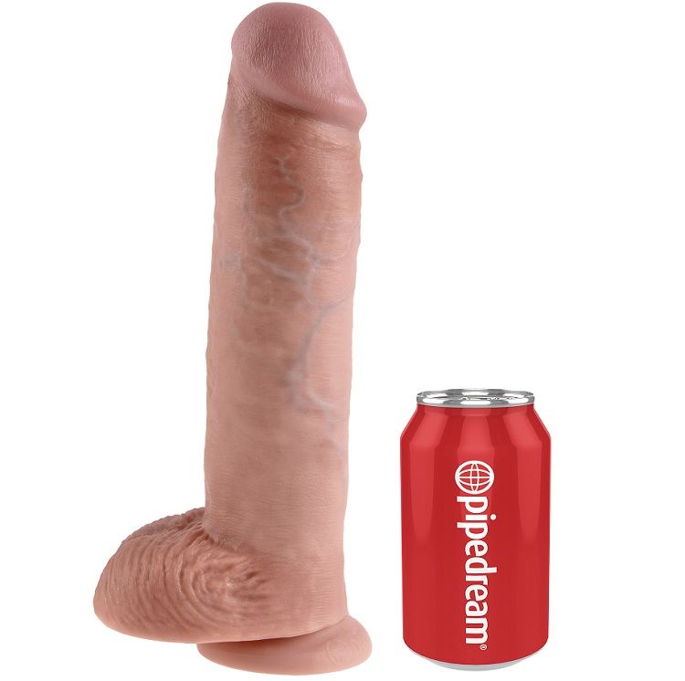 KING COCK - Realistisk Dildo med Baller Hud 28 cm