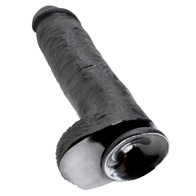 KING COCK - Realistisk Dildo med Baller Sort 28 cm