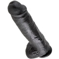 KING COCK - Realistisk Dildo med Baller Sort 28 cm